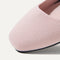 Top view of the square toe and rounded vamp of The Max Square Mary Jane in Ballerina.
