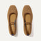The Max Square Mary Jane in Wheat Raffia-Knit shown from the top.