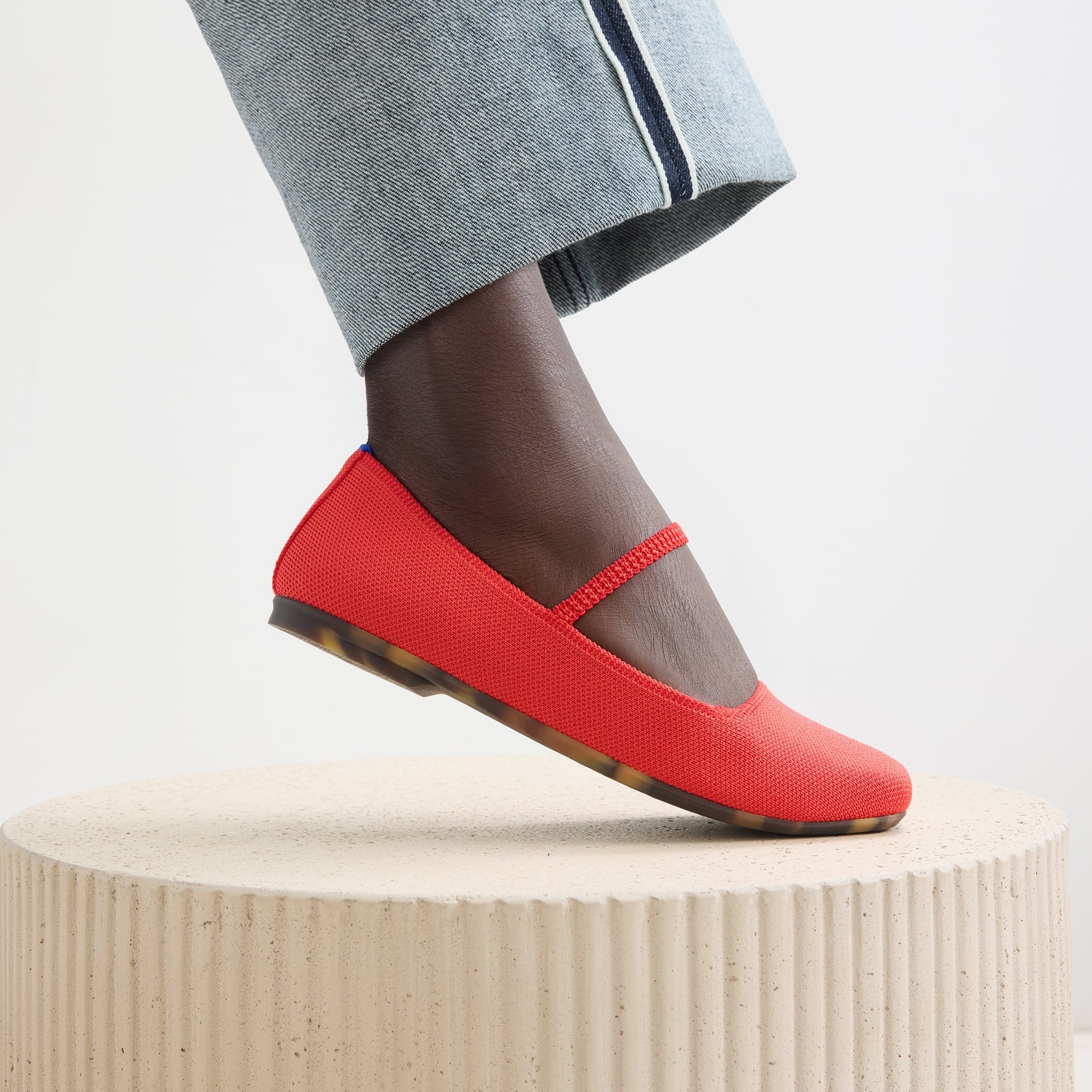 The Max Square Mary Jane in Red Hot | Rothy's