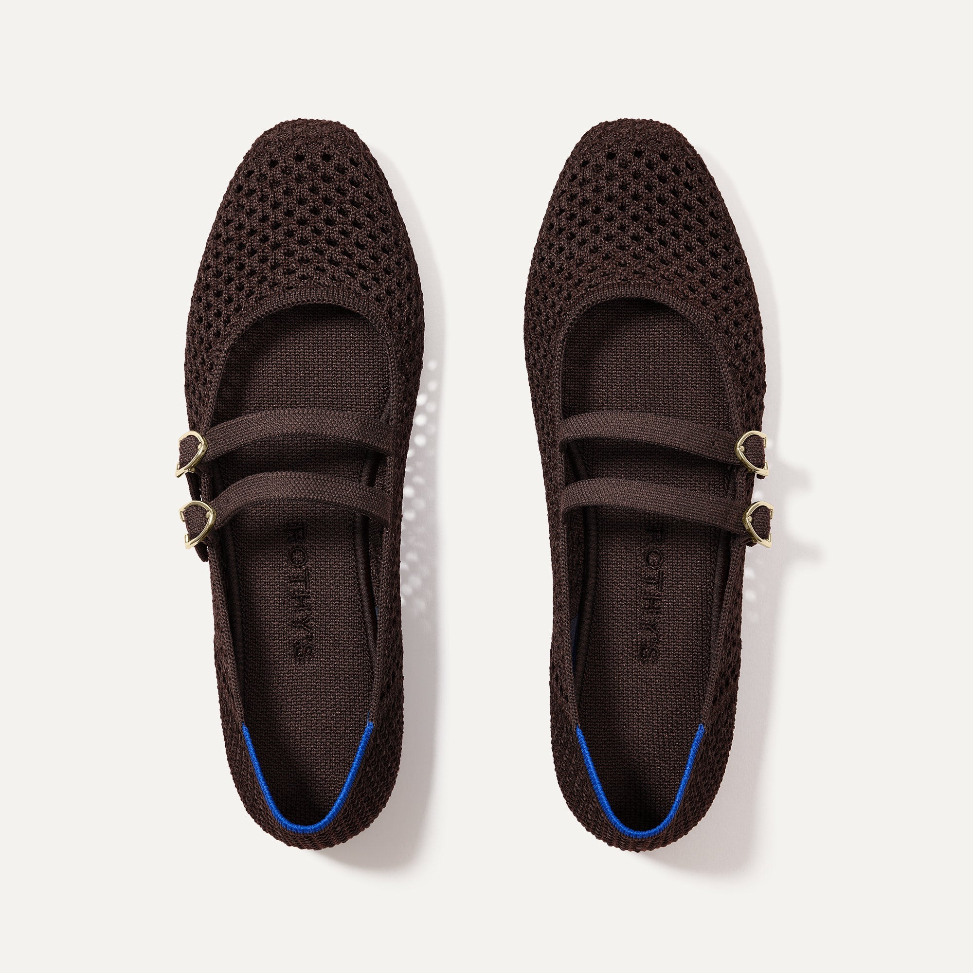 Double Buckle Mary Jane Chocolate Mesh
