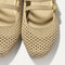 Close up of the toe and vamp of The Double Buckle Mary Jane in Dune Mesh.