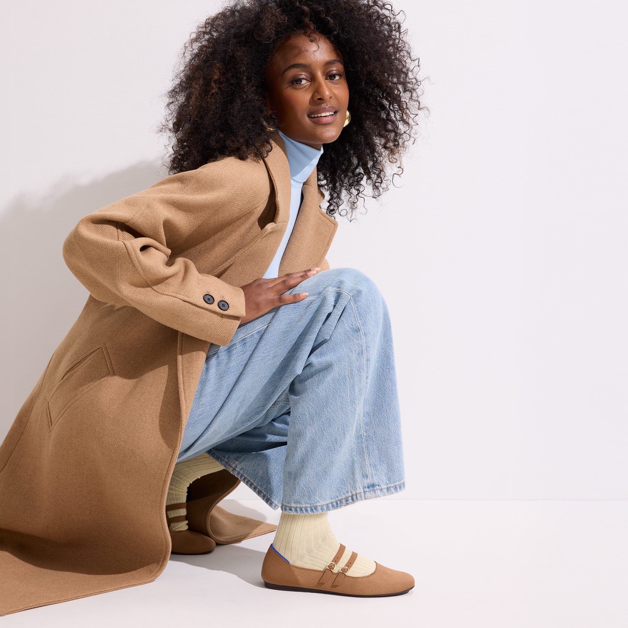 The Double Buckle Mary Jane in Java Chip | Rothy's