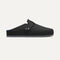side | The Men's Clog in Soft Black shown from the side. 