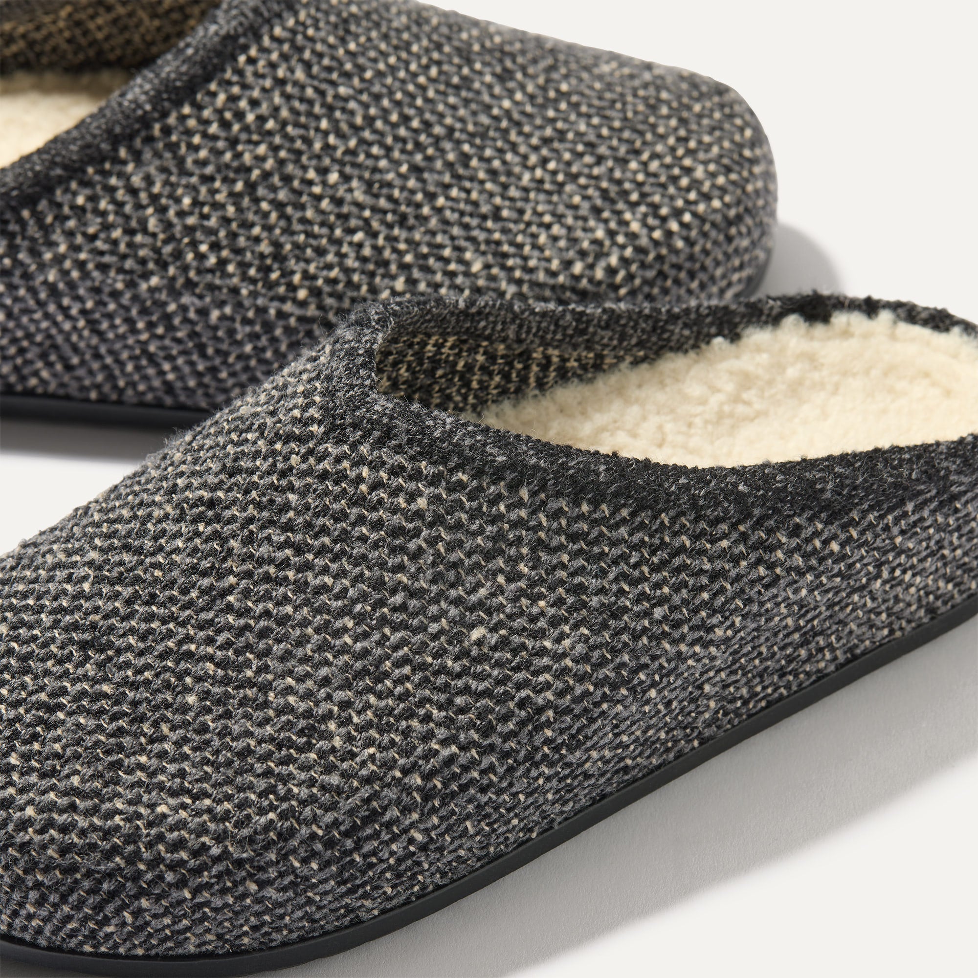 Rothy\'s Black Men\'s Cozy Clog The Cozy Clog in Black Sesame Bouclé | Rothy main image 4