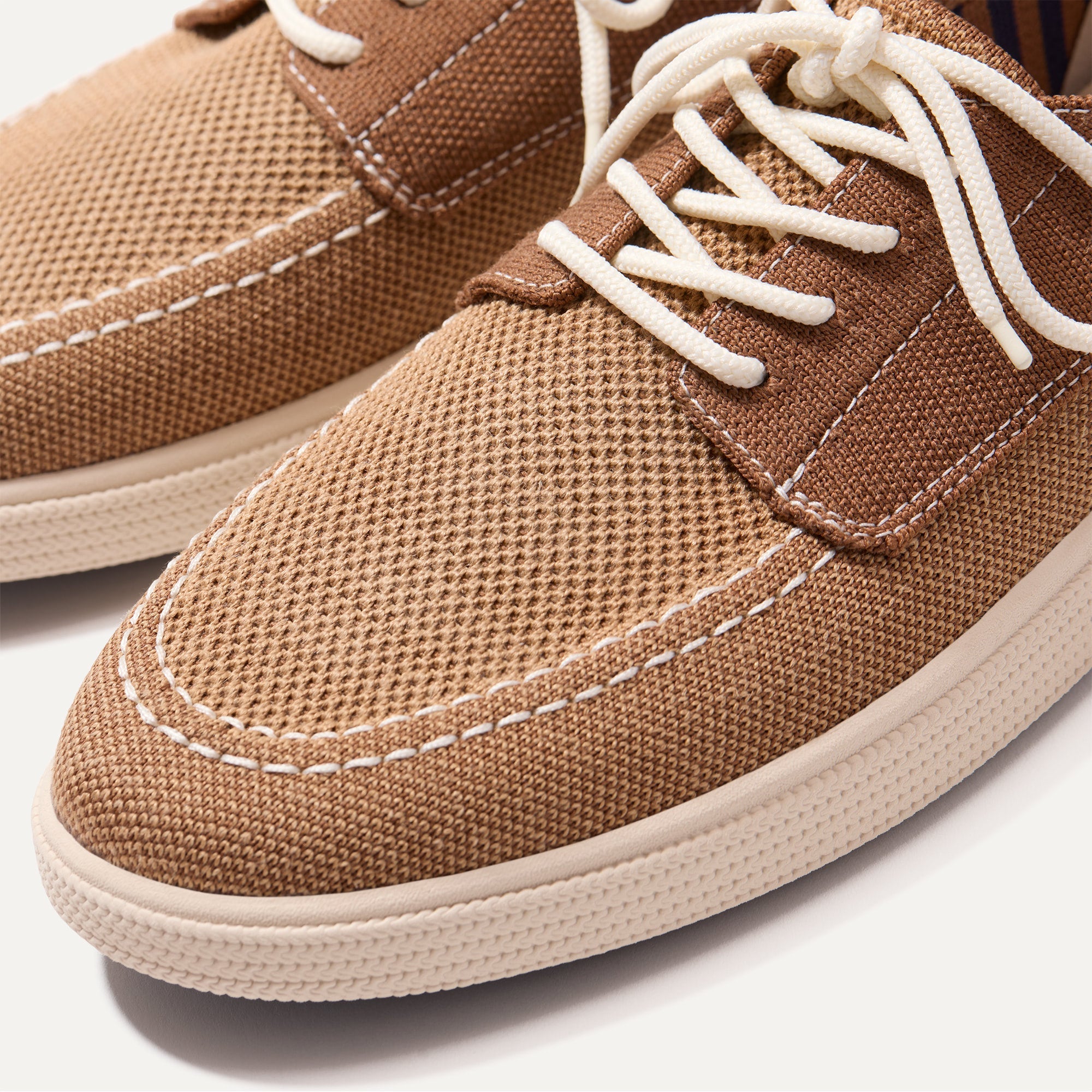 Rothys Mens Classic Preppy Faded Brown The Ravello Knit Loafer Size M10 The Ravello Boat Shoe in Nautical Brown | Men main image 2