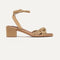 The Knot Sandal in Golden Sun shown from the side.