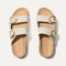 The Buckle Slide Sandal in Sea Salt shown from the top.
