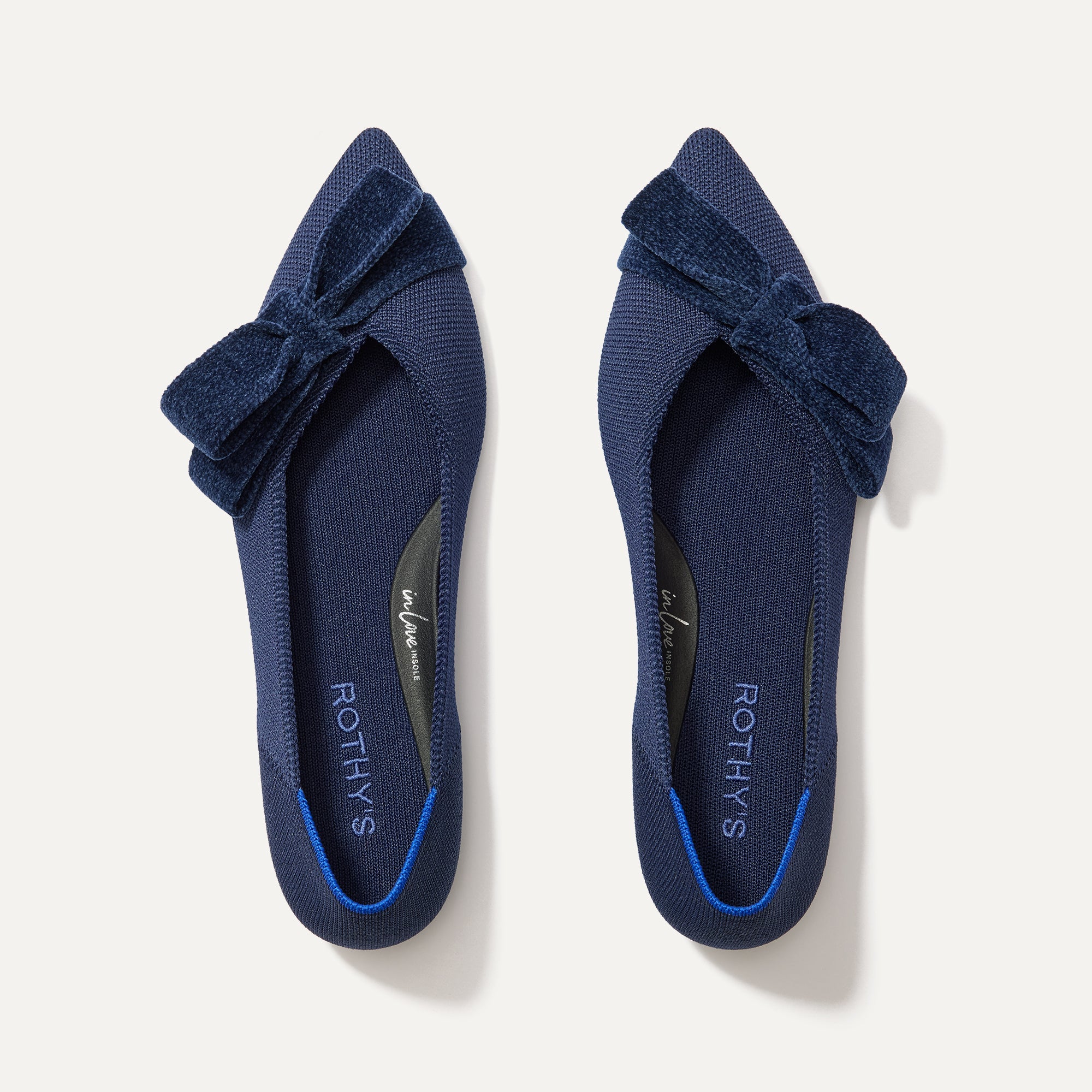 The Bow Point II in Deep Navy | Women's Flats | Rothy's