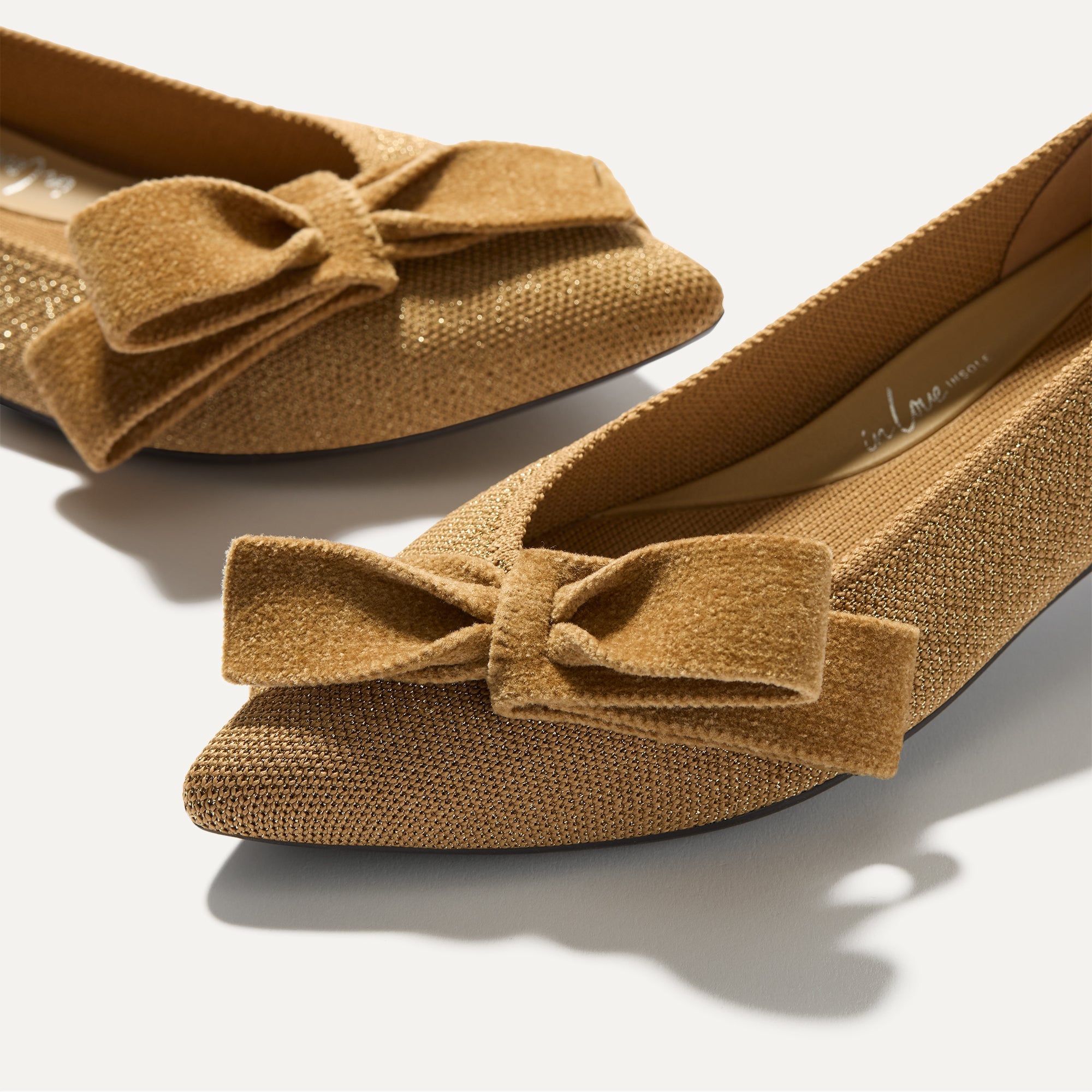 The Bow Point II in Goldstone | Women's Flats | Rothy's