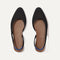 The Almond Slingback in Black Mesh shown from the top.