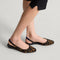 hover | Model wearing The Almond Slingback in Brown Torte.