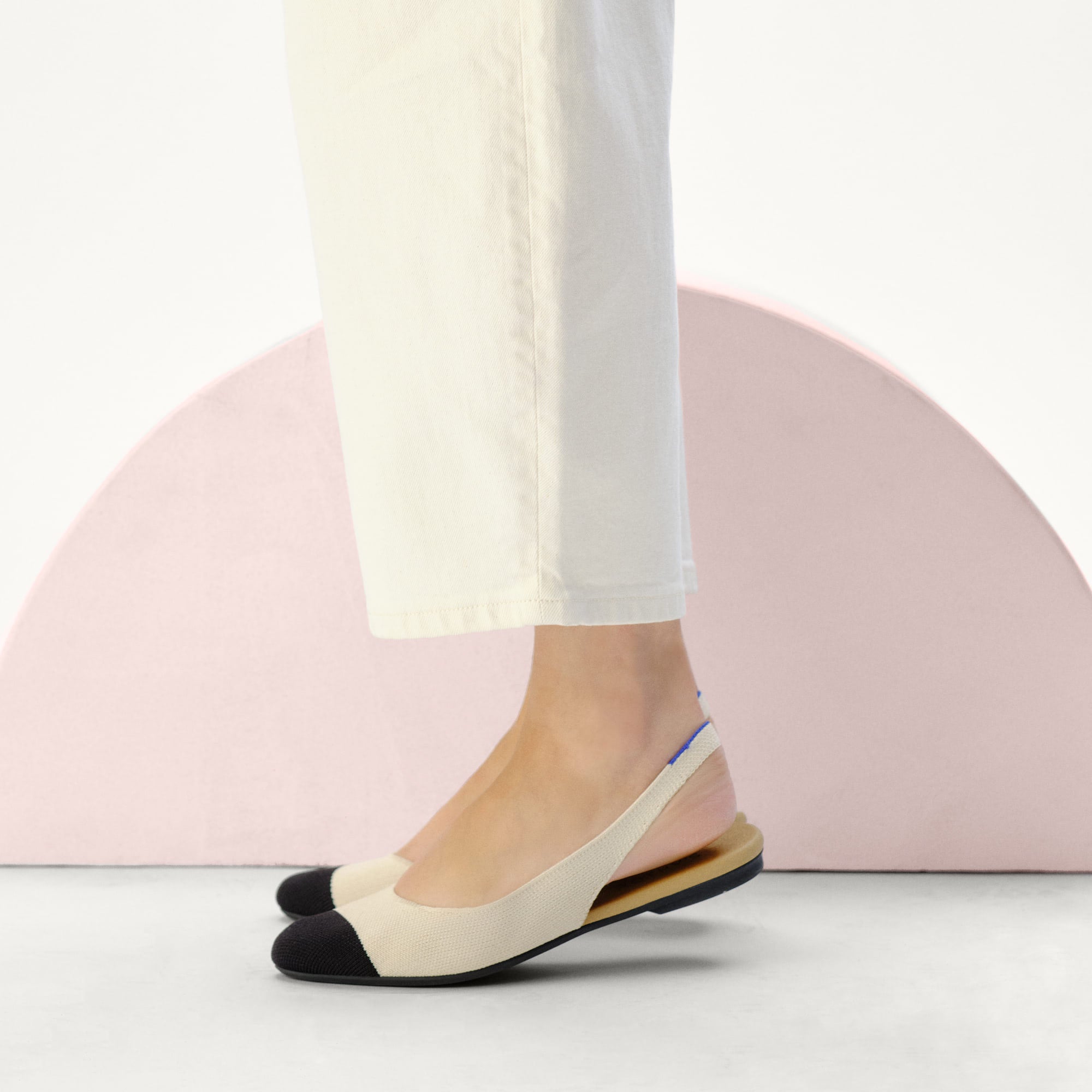 Rothy's The Almond Slingback Ballet Flat – Machine Washable Recycled Knit Shoes