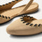 Close up of the toe and vamp on The Almond Slingback in Eyelet Frappe.