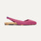 Side view of The Almond Slingback in Hibiscus.