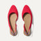 The Almond Slingback in Lollipop Red shown from the top.