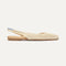 Side view of The Almond Slingback in Off White Mesh.