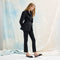 Alternate view of a model wearing The Almond Slingback. 