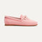 The Boat Shoe in Sunbaked Pink shown from the side. 