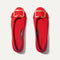 The Emblem Ballet Flat in Cardinal shown from the top. 