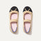 The Kids Bow Mary Jane in Cream Captoe shown from the top.