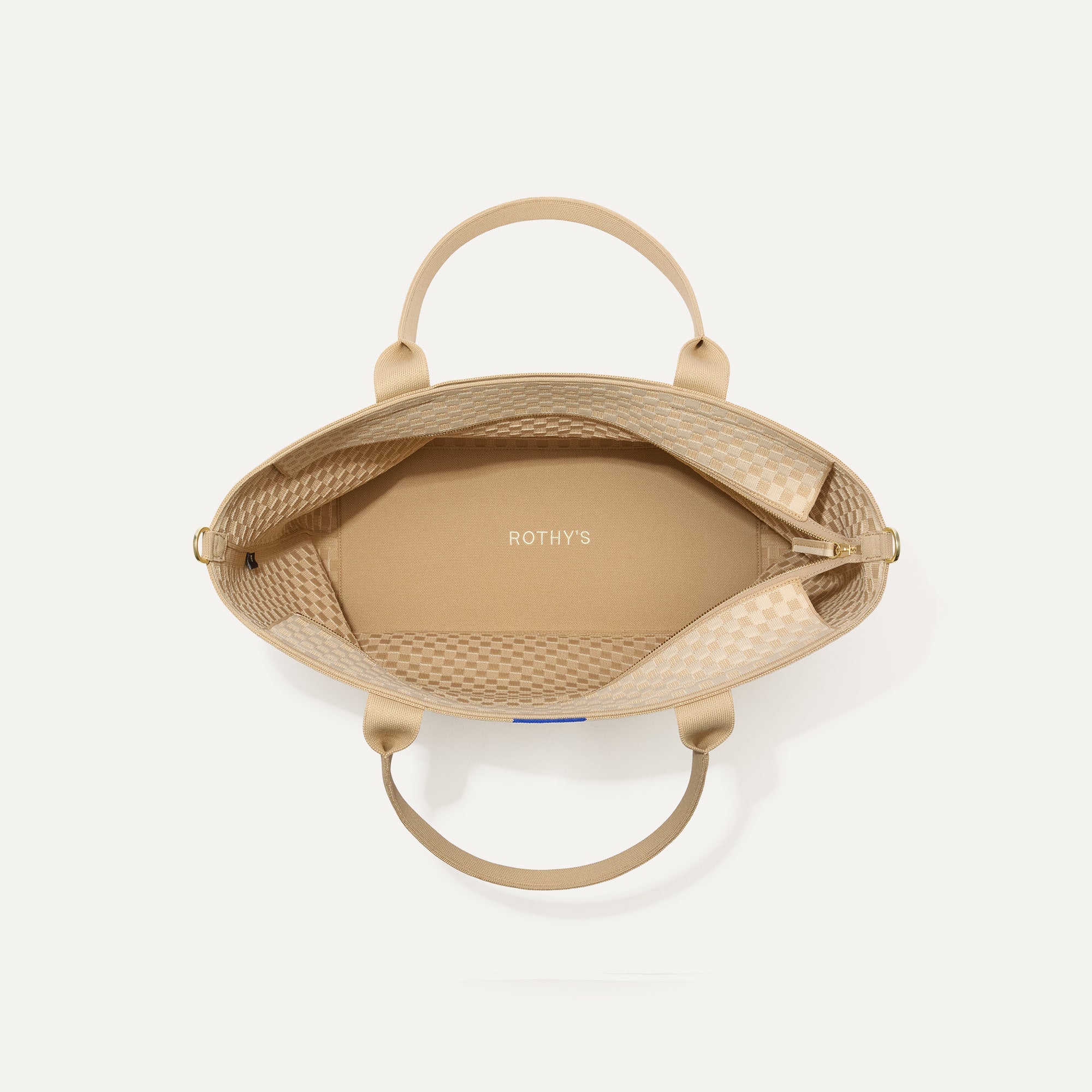 The Zip Travel Tote in Parchment Basketweave - Thumbnail 3