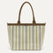 PDP |The Lightweight Zip Tote in Sunbeam Market Stripe shown from the front.