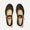 The Espadrille Mary Jane in Black shown from the top.
