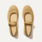 The Espadrille Mary Jane in Metallic Golden Sun shown from the top.