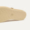 Close up of the outsole of The Espadrille Mary Jane in Metallic Golden Sun.