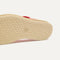 Close up of the outsole of The Espadrille Mary Jane in Red Hot.