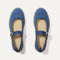 The Espadrille Mary Jane in Blue Breeze shown from the top.
