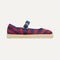 The Espadrille Mary Jane in Cherry Tide, shown from the side. 