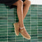 hover | Model wearing The Espadrille Mary Jane in Wren. 