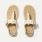 The T-Strap Sandal in Cream Puff shown from the top.