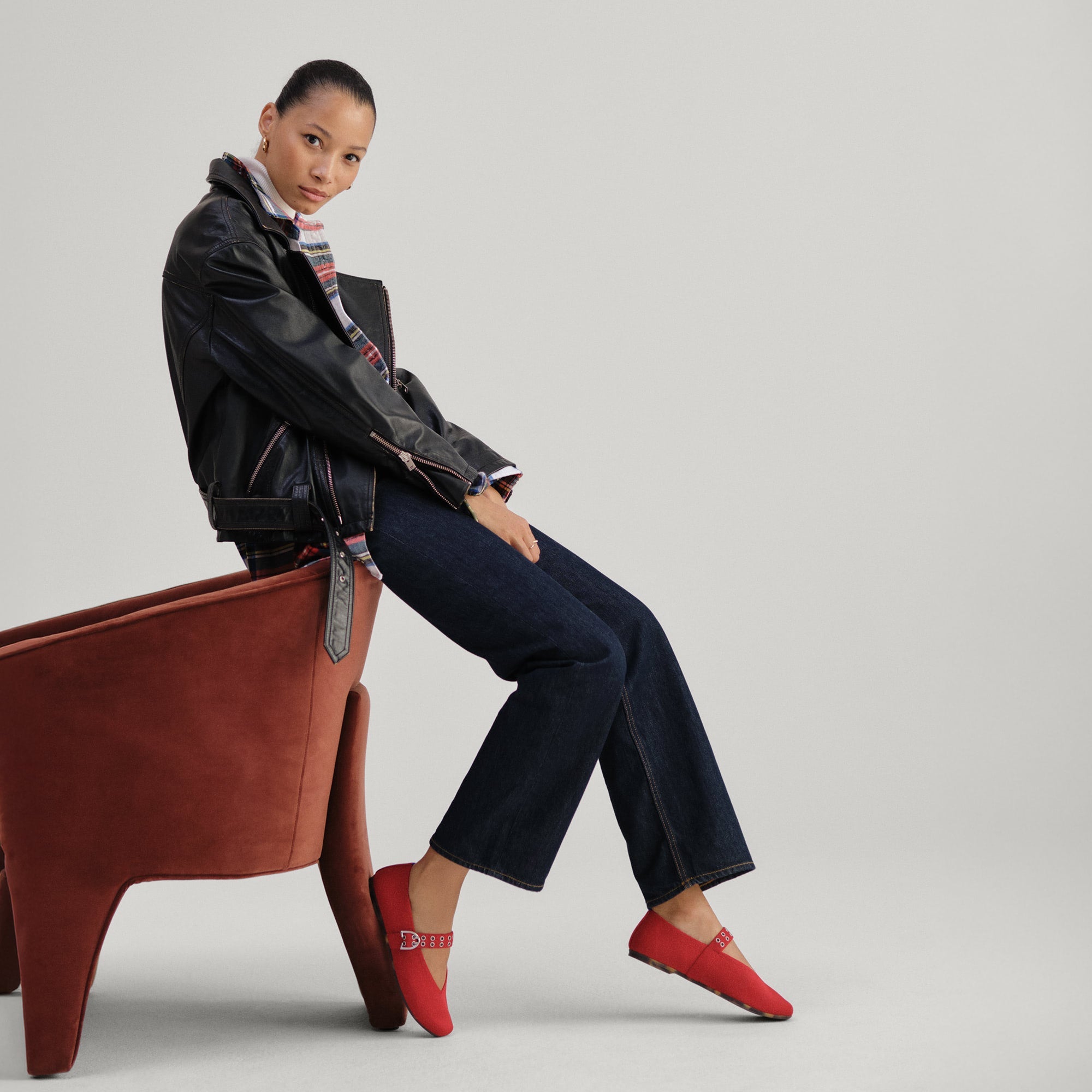 The Max Buckle Mary Jane in Cherry | Rothy's