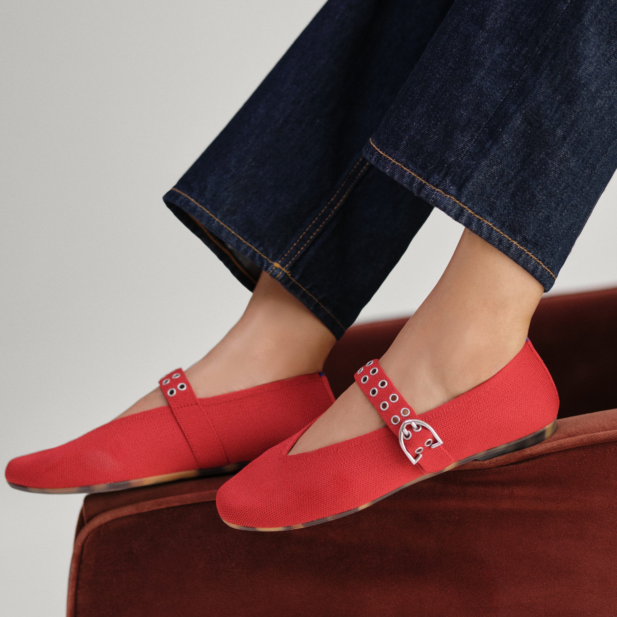 The Max Buckle Mary Jane in Cherry | Rothy's