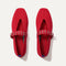 The Max Buckle Mary Jane in Cherry shown from the top.
