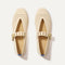 The Max Buckle Mary Jane in Off White Mesh shown from the top.