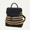PDP | The Cinch Backpack in Mocha Stripe Crochet shown from the front.