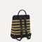 The Cinch Backpack in Mocha Stripe Crochet showing from the back straps.