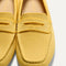 Close up of the toe and vamp of The Daily Driver in Sunwashed Yellow. 