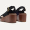 Close up of the heel of The Wedge in Black.