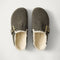 PDP | The Teddy Buckle Clog in ReVelvet Olive shown from the top. 