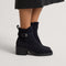 hover | Model wearing The Jodhpur Boot in ReVelvet Black.