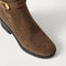 macro | Close up of the toe on The Jodhpur Boot in ReVelvet Bistro.