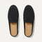 The Penny Loafer Mule in Black shown from the top.