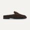 The Penny Loafer Mule in ReVelvet Cheetah shown from the side.