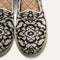 The toe and vamp of The Cruiser Loafer in Espresso Bloom. 