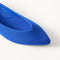 macro | Close up of the toe and vamp on The Point III in Rothy's Blue.