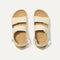 The Kids Double Strap Sandal in Conch shown from the top.